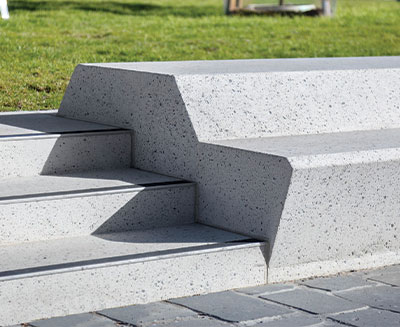 Bespoke seating and stair modules at University Square, Carlton | SVC Urban